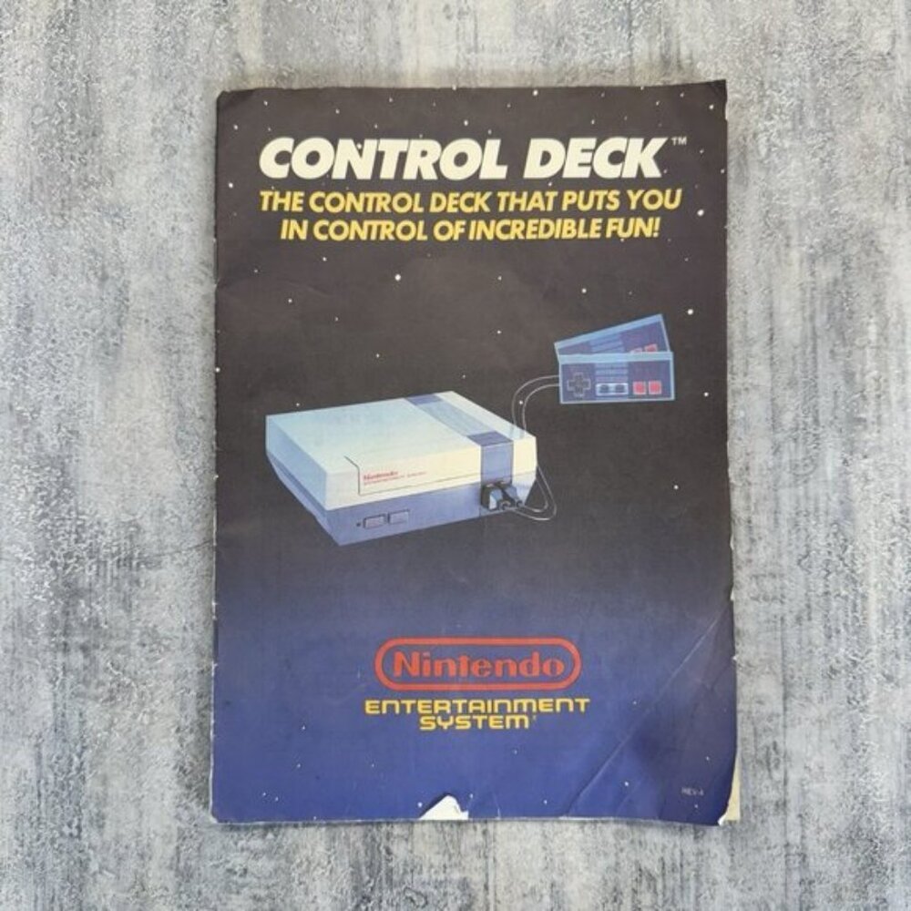 Vintage 1987 Original Control Deck Manual Nintendo NES MANUAL ONLY Book Booklet